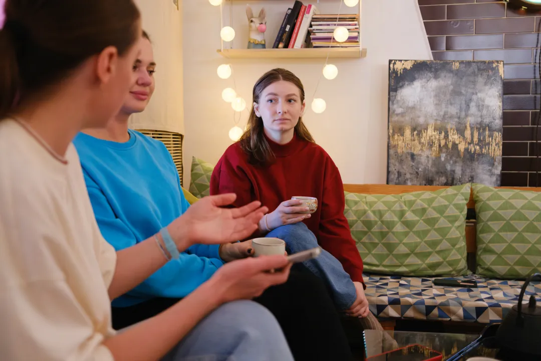 Young people talking